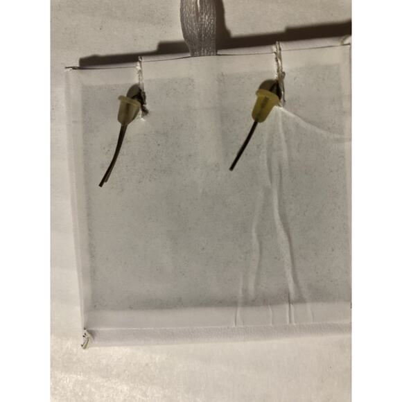 3 Feather Gold Tone Drop Earrings. Handmade - Picture 3 of 3